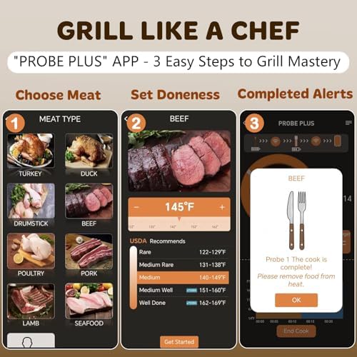 Smart Accurate Wireless Meat Thermometer - Real-Time Alerts - Image 4