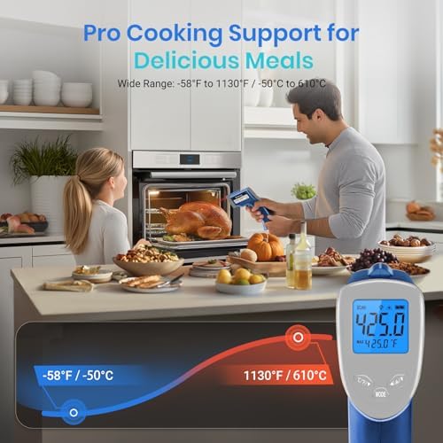 Etekcity Infrared Thermometer Laser Temperature Gun, -58°F~1130°F, Blue - Image 3