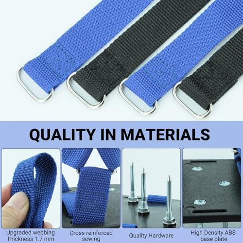 Lawn Aerator Shoes for Lawn, Soil Yard Aerator Tool with Hook & Loop Straps for Effectively Aerating, One Size Fits All Free-Installation Lawn Shoes for Yard Garden Patio Grass, Blue - Image 5