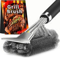TNTOR Grill Brush with Scraper, 18" Adjustable Handle BBQ Grill Brush for Outdoor Grill, Extra Strong Grill Cleaner Accessories for Grill/Smoker/Gas/Charcoal Grill Cleaning-Grill Gifts for Men/Dad by TNTOR