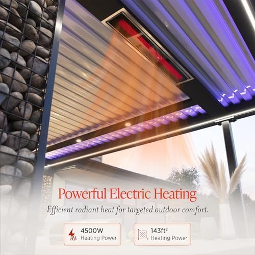 Bromic Platinum Smart Heat 4500W Electric Patio Heater - Radiant Infrared, 208V, White Finish - BH3622005 - Image 3