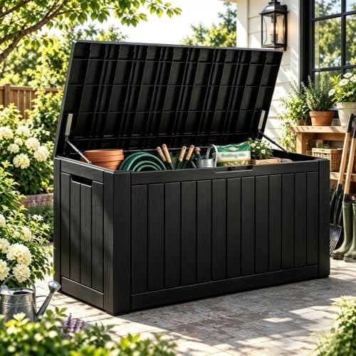 KAMABOKO 120 Gallon Outdoor Storage Box Waterproof Deck Box for Patio by KAMABOKO