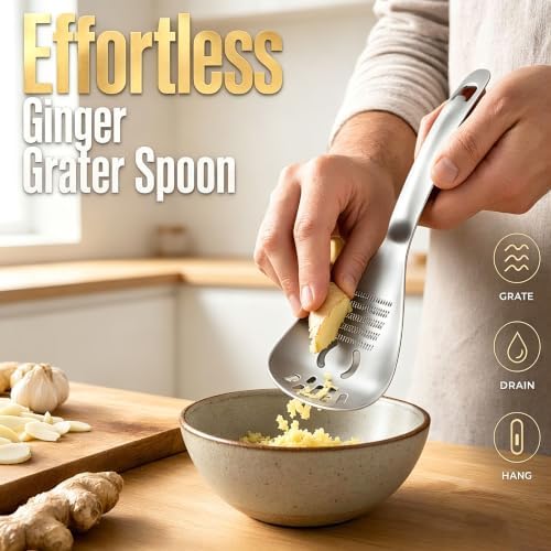 5-in-1 Stainless Steel Cooking Spoon,Egg Separator and Bottle Opener(A+B) - Image 5