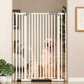 51" Extra Tall Cat Gate for Doorway, 30-41" Wide Auto Close Pet Gate with Extension Kits, No Drilling Pressure Mounted Dog Gate for Stairs, Doorways, Kitchen, Hallway by HomePage