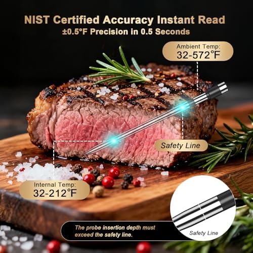 800FT Wireless Meat Thermometer Digital for Grill Smoker BBQ - Image 4