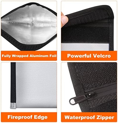 Fire Proof Money Bag for Cash, Silver Nesting 2-Pack Fire Safe - Image 5