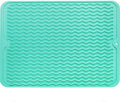 MicoYang Silicone Dish Drying Mat — Quick-Dry Ridges Counter & Sink Pad, Heat-Resistant Trivet to 450°F, Non-Slip & Dishwasher Safe, Roll-Up Storage, 18 Colors & 9 Sizes (Mint, 16"×12") by MicoYang