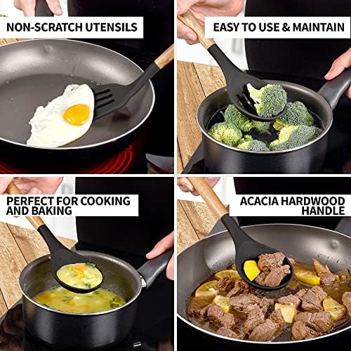Zulay Kitchen 5 Piece Silicone Utensil Set - Image 3