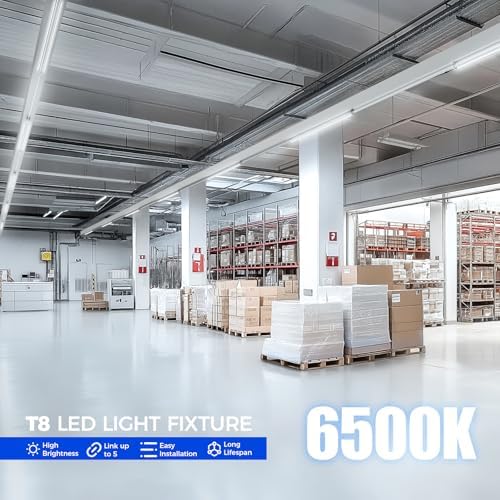 Barrina T8 LED Shop Lights 4FT, 50W 7000LM 6500K, ETL Listed, 2 Packs - Image 5