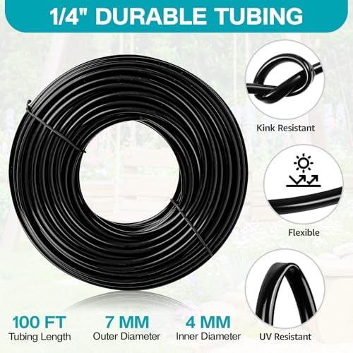 OnBrand 100FT Misters for Outside Patio with 3/4" Adapter and 2 T-Joints - Image 4