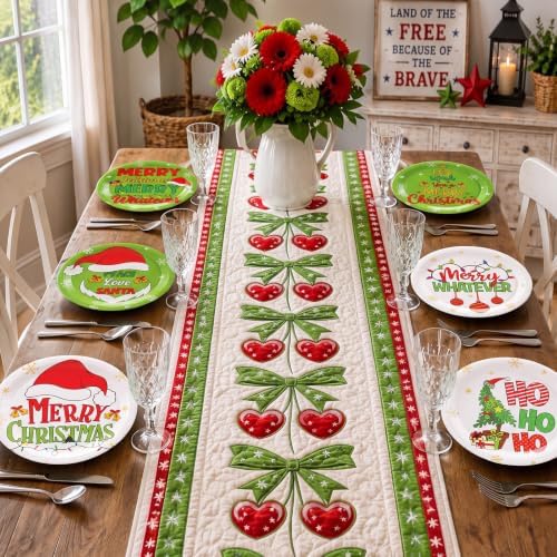 Rtteri 100 Pcs Christmas Paper Plates Disposable 9 Inch Lime Green Plate - Image 5