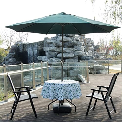 SUQ I OME Outdoor Tablecloth, with Umbrella Hole and Zipper Fence Leaf, 60'' Round - Image 6