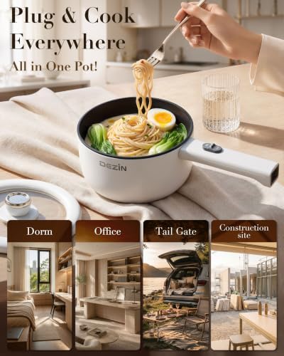 Dezin 2L Hot Pot Electric, Non-Stick Electric Pan, 700W Adjustable Power - Image 4