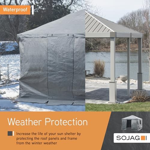 SOJAG Winter Accessories for Gazebos, 10 x 16 ft Gazebo Cover, Gray - Image 5
