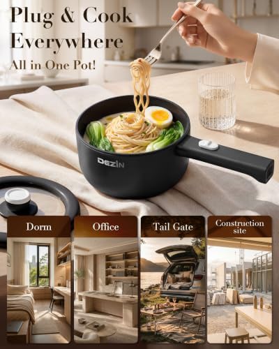 Dezin 2L Hot Pot Electric, Non-Stick Electric Pan, 700W Adjustable Power - Image 5