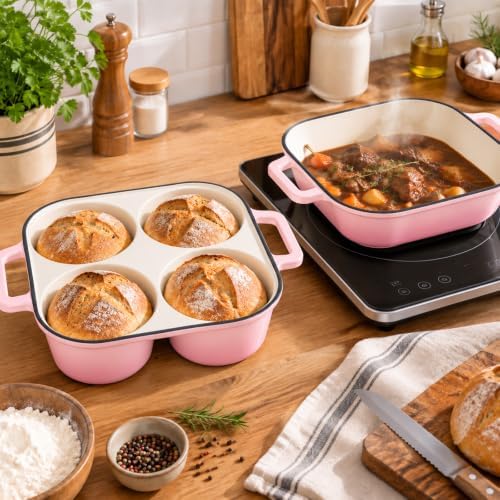 Dutch Oven With Lid, Mini Enamel Sourdough Dutch Oven for Bread Baking - Image 5