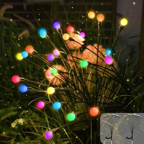 Solar Garden Lights, 2 Pack Color Changing Solar Christmas Decor - Image 7