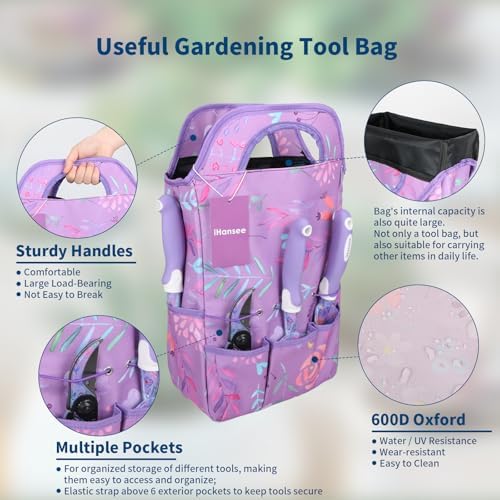 Purple Garden Tools Set 10 Pieces, Gardening Gifts for Women - Image 5
