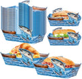 Rlvgqu 40 Pcs Fishing Paper Food Trays Fishing Birthday Serving Tray by Unknown
