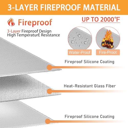 3' X 4' Grill Heat Shield for Deck Railing, Fireproof Heat Shield for Grill - Image 2