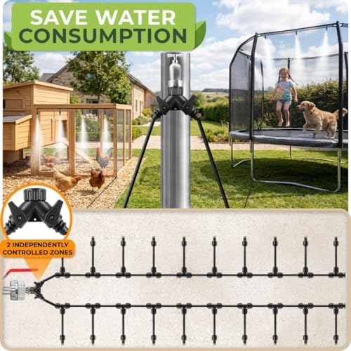 CARPATHEN Misters for Outside Patio with Flexible Rod Nozzles, 75 ft, Black - Image 5