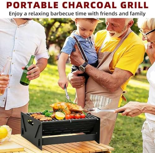 Charcoal Grill Portable Folding with Carry Bag,BBQ Camping Grill Fire Pit - Image 2