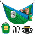 Wise Owl Outfitters Kids Hammock - Small Camping Hammock, Kids Camping Gear w/Tree Straps and Carabiners for Indoor/Outdoor Use - Kid Size Green & Blue by WiseOwlOutfitters