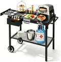 Grill Cart - 31" L×29" H×18" W Heavy Duty Pizza Oven Stand by RUCOINGARDENHOME