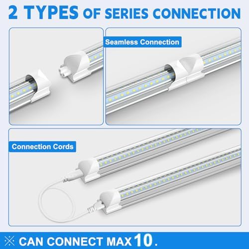 SHOPLED 3FT LED Shop Light, 34W 4760LM 5000K Daylight White, V-Shape - Image 3