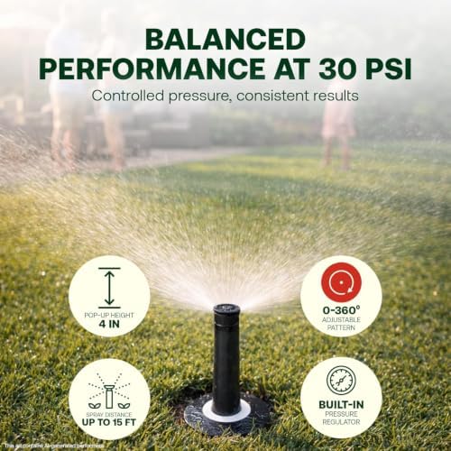 Rain Bird 1804APPRS Pressure Regulated 4 Inch Pop Up Sprinkler Head 4 Pack - Image 3