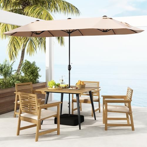 Tangkula 42.5" Acacia Wood Outdoor Dining Table for 4, Square Patio Table - Image 5