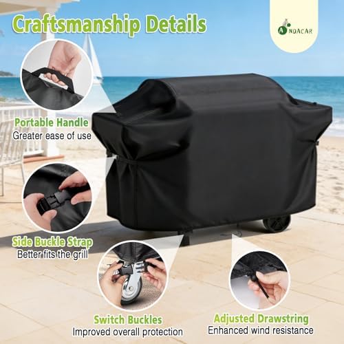 Grill Cover 76" for Nexgrill Oakford 1150 Pro Offset Smoker - Image 4