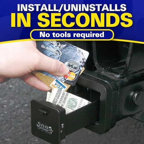 HitchSafe HS7000 Key Vault | Hidden Trailer Hitch Safe for Secure Key Storage | CarShare Turo | Weather Resistant and Durable with 4-Digit Combination Lock for Cars, Trucks, and SUVs - Image 4