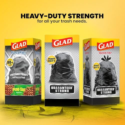 Glad Protection Series Large 30 Gallon Trash Bags, Unscented Heavy Duty Garbage Bags, with Drawstring, 70 Count (Packaging May Vary) - Image 6