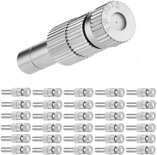 30 Pcs Brass Misting Nozzles Mister Replacement Nozzles with Filter Mesh by Mornajina