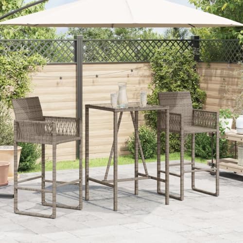 Outdoor Bar Table Grey, Black Versatile Garden Table Outdoor Dining Patio Terrace Backyard Eating Garden Dining Furniture Patio Al Fresco Meal for porches - Image 4