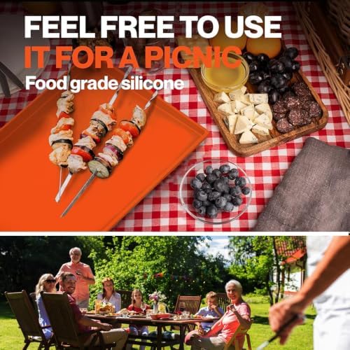 36" Upgraded Extra-Thick Silicone Griddle Mat for Blackstone 36 Inch Grill, Full-Wrap High Lip, Anti-Slip Grip-Fit, Food-Grade Protection Grill Cover to Keep Dirt/Pest Off & Help Reduce Rust - Image 6