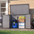 U-MAX Resin Outdoor Storage Cabinet, 23 Cu.Ft Horizontal Box with Base by U-MAX