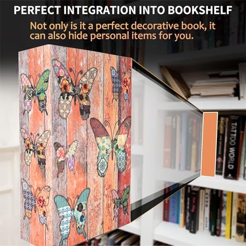 Decorative Book Safe Lock Box, Vintage Diversion Hidden Safe Faux Book Box - Image 4