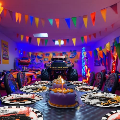 Monster Truck Party Decorations - Monster Truck Party Plates and Napkins for Kids Birthday Party, Serves 40 Guests - Image 4
