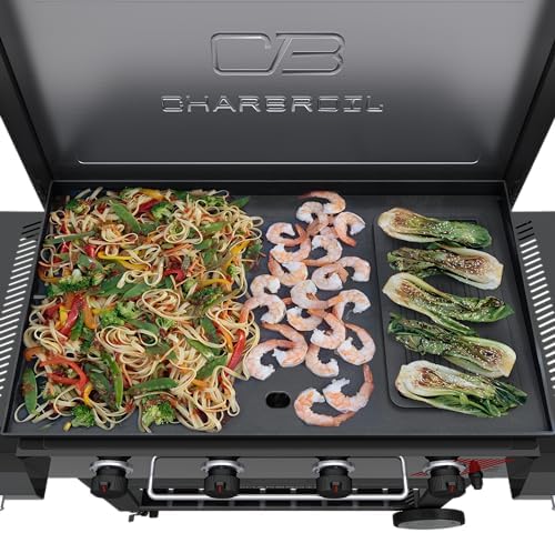 Charbroil 36" Performance Series Deluxe Propane Gas Griddle with Cart 4 Burner Flat Top Grill, Black - 463285924 - Image 4