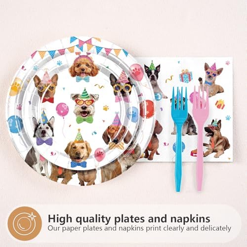 96Pcs Dog Birthday Party Decorations for Boys Girls, Serves 24 - Image 2