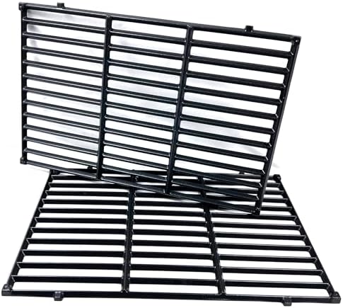 DC132 19.5” x 12.9" Grill Grates Replacement for Weber 7524, 7528, Genesis 300 E/S 310 320 330 EP310 EP320 EP330 Gas Grill (2007-2016 ONLY), Set of 2 Cast Iron Cooking Grid Grates by DirectStore