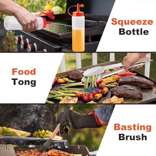 Joyfair 8Pcs Griddle Spatula Accessories for Blackstone, (Wooden Handles) - Image 4