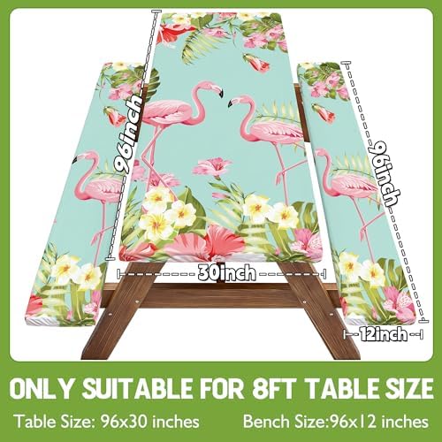 Picnic Table Cover with Bench Covers Tablecloth Glamping Essentials Travel Vacation Table Cloth Outdoor Cool Fun Unique Ideas Gifts for Camper Camping Lovers RV Owner Family Couple Women Female Mom - Image 2