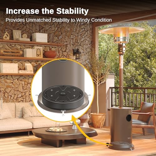 EAST OAK Patio Heater Sand Box/Water Box as Patio Heater Accessory, Maximum Capacity 26.45 lbs. Used to Increase the Stability of Umbrella Patio Heaters, Such as EAST OAK Patio Heater UR48BN1, Black - Image 6