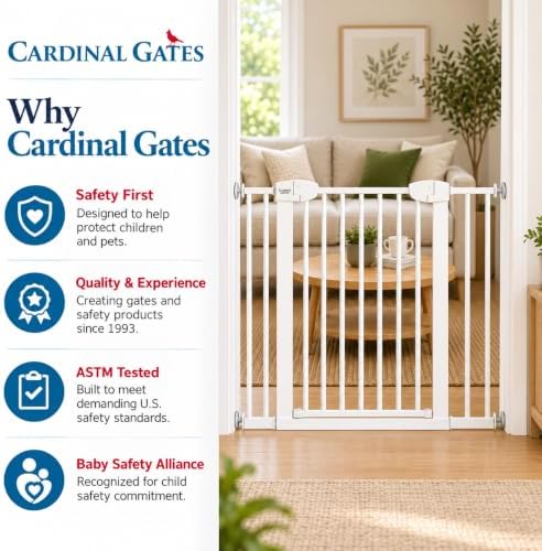 Cardinal Gates 36-Inch Pressure-Mount Baby/Pet Gate, Black, 29.5-32.25 in - Image 6
