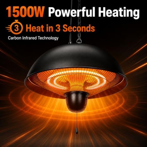 Hanging Patio Heater, Electric Ceiling Heater for Gazebo & Porch Indoor - Image 2