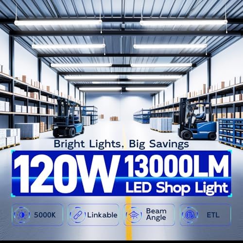 hykolity 4FT 120W LED Shop Light Linkable,13000LM(400w Equivalent) - Image 2