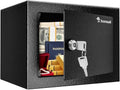 Bonsaii Security Safe Box with Key Lock, 0.23 Cu.Ft for Cash Jewelry Home by bonsaii